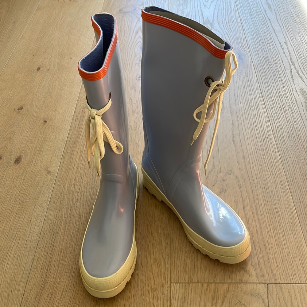 J Crew Rain boots - Periwinkle - Sz 8